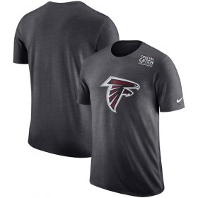 Wholesale Cheap NFL Men\'s Atlanta Falcons Nike Anthracite Crucial Catch Tri-Blend Performance T-Shirt