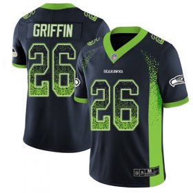 Wholesale Cheap Nike Seahawks #26 Shaquem Griffin Steel Blue Team Color Men\'s Stitched NFL Limited Rush Drift Fashion Jersey