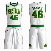 Wholesale Cheap Boston Celtics #46 Aron Baynes White Nike NBA Men's City Edition Suit Authentic Jersey