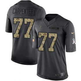 Wholesale Cheap Nike Falcons #77 James Carpenter Black Men\'s Stitched NFL Limited 2016 Salute To Service Jersey