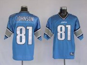 Wholesale Cheap Lions #81 Calvin Johnson Blue Stitched NFL Jersey