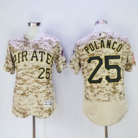 Wholesale Cheap Pirates #25 Gregory Polanco Camo Flexbase Authentic Collection Stitched MLB Jersey