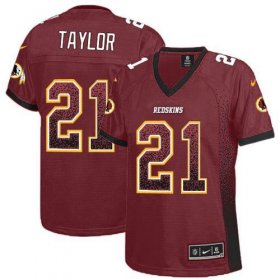 Wholesale Cheap Nike Redskins #21 Sean Taylor Burgundy Red Team Color Women\'s Stitched NFL Elite Drift Fashion Jersey