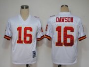 Wholesale Cheap Mitchell And Ness Chiefs #16 Len Dawson White Stitched Throwback NFL Jersey