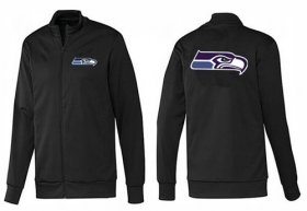 Wholesale Cheap NFL Seattle Seahawks Team Logo Jacket Black_1