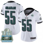 Wholesale Cheap Nike Eagles #55 Brandon Graham White Super Bowl LII Champions Women's Stitched NFL Vapor Untouchable Limited Jersey