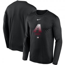 Wholesale Cheap Men\'s Arizona Diamondbacks Nike Black Authentic Collection Legend Performance Long Sleeve T-Shirt
