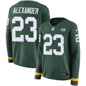 Wholesale Cheap Nike Packers #23 Jaire Alexander Green Team Color Women\'s Stitched NFL Limited Therma Long Sleeve Jersey