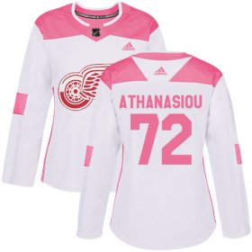 Wholesale Cheap Adidas Red Wings #72 Andreas Athanasiou White/Pink Authentic Fashion Women\'s Stitched NHL Jersey