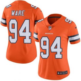 Wholesale Cheap Nike Broncos #94 DeMarcus Ware Orange Women\'s Stitched NFL Limited Rush Jersey