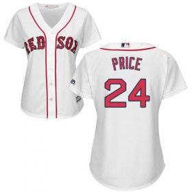 Wholesale Cheap Red Sox #24 David Price White Home Women\'s Stitched MLB Jersey