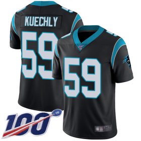 Wholesale Cheap Nike Panthers #59 Luke Kuechly Black Team Color Men\'s Stitched NFL 100th Season Vapor Limited Jersey