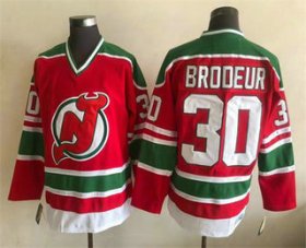 Cheap Men\'s New Jersey Devils #30 Martin Brodeur Red Green Jersey