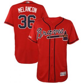 Wholesale Cheap Braves #36 Mark Melancon Red Flexbase Authentic Collection Stitched MLB Jersey