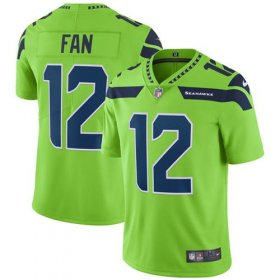 Wholesale Cheap Nike Seahawks #12 Fan Green Men\'s Stitched NFL Limited Rush Jersey