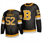 Wholesale Cheap Adidas Boston Bruins #52 Sean Kuraly Black 2019-20 Authentic Third Stitched NHL Jersey