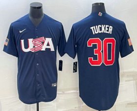 Cheap Men\'s USA Baseball #30 Kyle Tucker 2023 Navy World Baseball Classic Stitched Jerseys
