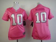 Wholesale Cheap Nike Giants #10 Eli Manning Pink Women's Be Luv'd Stitched NFL Elite Jersey