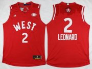 Wholesale Cheap 2015-16 NBA Western All-Stars Men's #2 Kawhi Leonard Revolution 30 Swingman Red Jersey