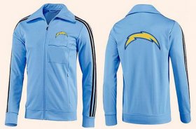 Wholesale Cheap NFL Los Angeles Chargers Team Logo Jacket Light Blue_2