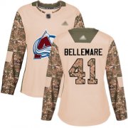 Wholesale Cheap Adidas Avalanche #41 Pierre-Edouard Bellemare Camo Authentic 2017 Veterans Day Women's Stitched NHL Jersey