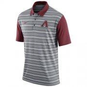 Wholesale Cheap Men's Arizona Diamondbacks Nike Gray Dri-FIT Stripe Polo