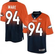Wholesale Cheap Nike Broncos #94 DeMarcus Ware Orange/Navy Blue Men's Stitched NFL Elite Fadeaway Fashion Jersey