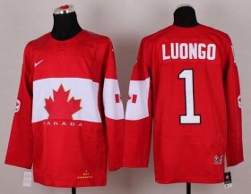 Wholesale Cheap Olympic 2014 CA. #1 Roberto Luongo Red Stitched NHL Jersey