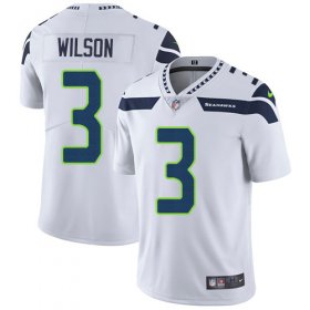 Wholesale Cheap Nike Seahawks #3 Russell Wilson White Men\'s Stitched NFL Vapor Untouchable Limited Jersey