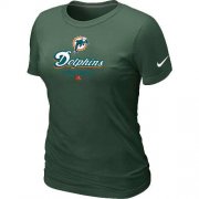 Wholesale Cheap Women's Nike Miami Dolphins Critical Victory NFL T-Shirt Dark Green