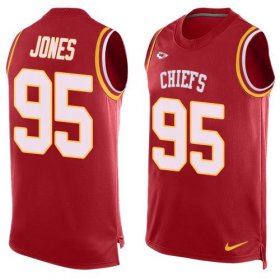 Wholesale Cheap Nike Chiefs #95 Chris Jones Red Team Color Men\'s Stitched NFL Limited Tank Top Jersey