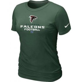 Wholesale Cheap Women\'s Nike Atlanta Falcons Critical Victory NFL T-Shirt Dark Green