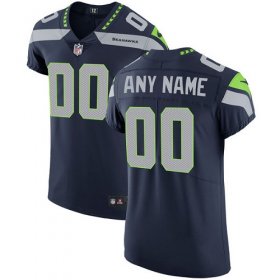 Wholesale Cheap Nike Seattle Seahawks Customized Steel Blue Team Color Stitched Vapor Untouchable Elite Men\'s NFL Jersey