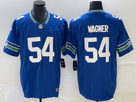 Wholesale Cheap Men\'s Seattle Seahawks #54 Bobby Wagner Royal 2023 F.U.S.E. Vapor Limited Throwback Stitched Jersey
