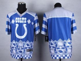 Wholesale Cheap Nike Colts Blank Royal Blue Men\'s Stitched NFL Elite Noble Fashion Jersey
