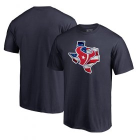Wholesale Cheap Men\'s Houston Texans NFL Pro Line by Fanatics Branded Navy Banner State T-Shirt