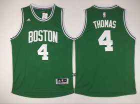 Wholesale Cheap Men\'s Boston Celtics #4 Isaiah Thomas Revolution 30 Swingman New Green Jersey
