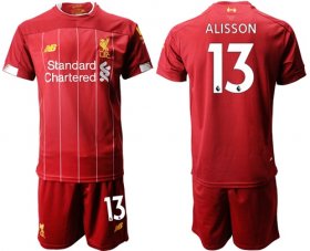 Wholesale Cheap Liverpool #13 Alisson Red Home Soccer Club Jersey