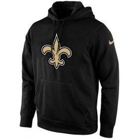 Wholesale Cheap Men\'s New Orleans Saints Nike Black KO Logo Essential Hoodie 2