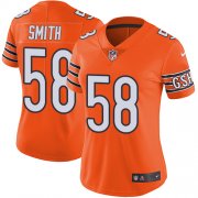 Wholesale Cheap Nike Bears #58 Roquan Smith Orange Women's Stitched NFL Limited Rush Jersey
