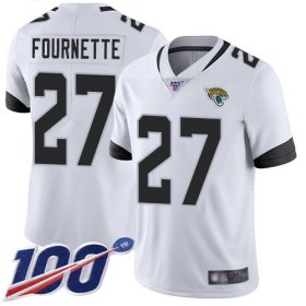 Wholesale Cheap Nike Jaguars #27 Leonard Fournette White Men\'s Stitched NFL 100th Season Vapor Limited Jersey
