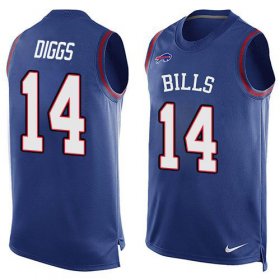 Wholesale Cheap Nike Bills #14 Stefon Diggs Royal Blue Team Color Men\'s Stitched NFL Limited Tank Top Jersey
