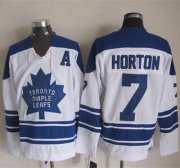 Wholesale Cheap Maple Leafs #7 Tim Horton White CCM Throwback Third Stitched NHL Jersey