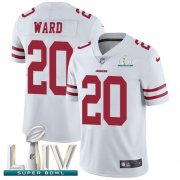 Wholesale Cheap Nike 49ers #20 Jimmie Ward White Super Bowl LIV 2020 Youth Stitched NFL Vapor Untouchable Limited Jersey
