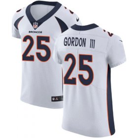 Wholesale Cheap Nike Broncos #25 Melvin Gordon III White Men\'s Stitched NFL New Elite Jersey