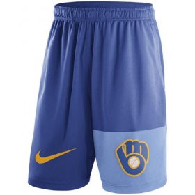 Wholesale Cheap Men\'s Milwaukee Brewers Nike Royal Cooperstown Collection Dry Fly Shorts