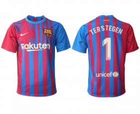 Wholesale Cheap Men 2021-2022 Club Barcelona home aaa version red 1 Nike Soccer Jerseys