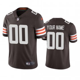 Wholesale Cheap Cleveland Browns Custom Men\'s Nike Brown 2020 Vapor Limited Jersey