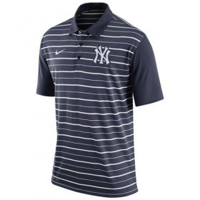 Wholesale Cheap Men\'s New York Yankees Nike Navy Dri-FIT Stripe Polo