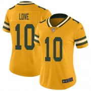 Wholesale Cheap Nike Packers #10 Jordan Love Gold Women's Stitched NFL Limited Inverted Legend Jersey